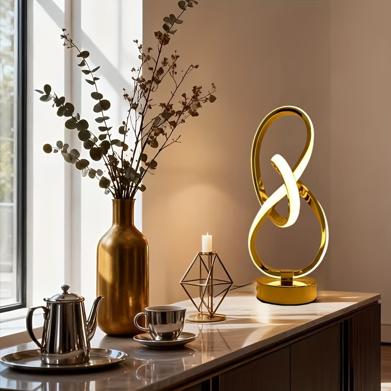 NudoLuz — Lámpara LED de Mesa en Espiral