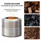 Chimenea Solana — Hoguera de Acero Inoxidable sin Humo