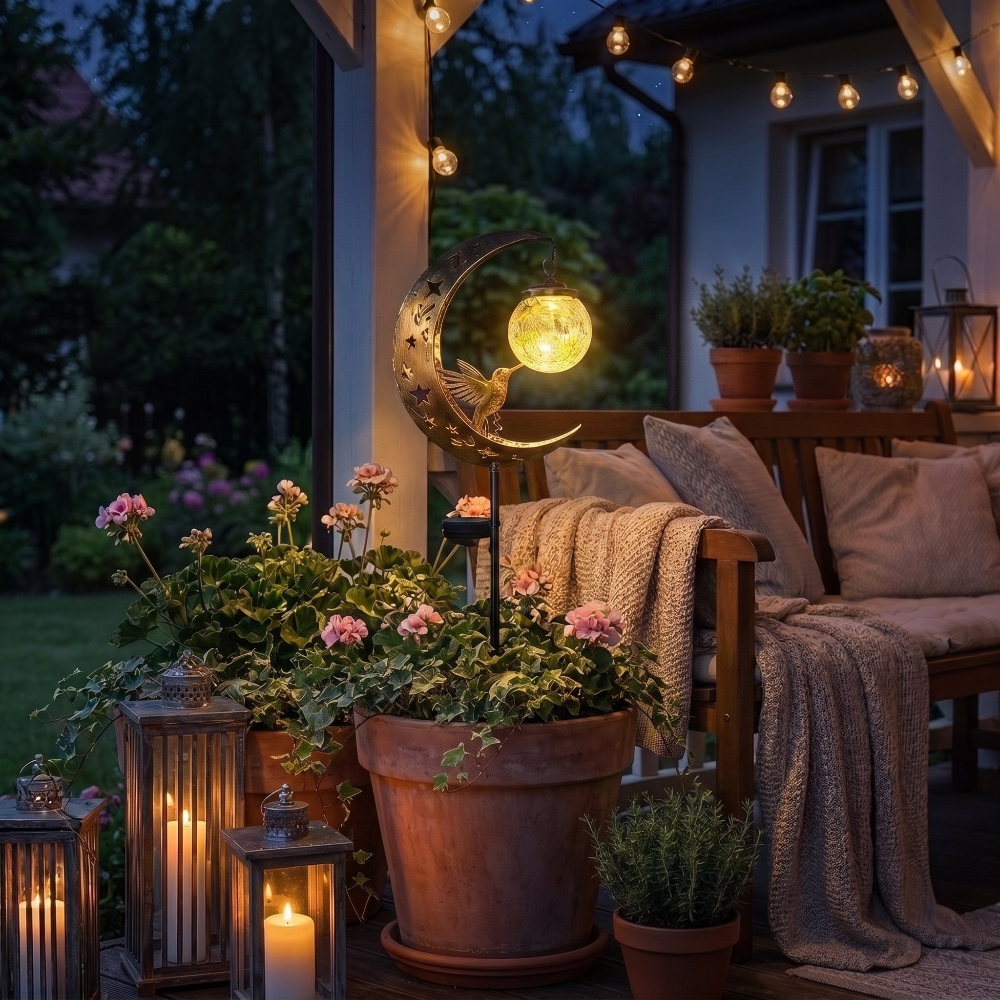 Lámpara Luna Solar — Luz Mágica para tu Jardín