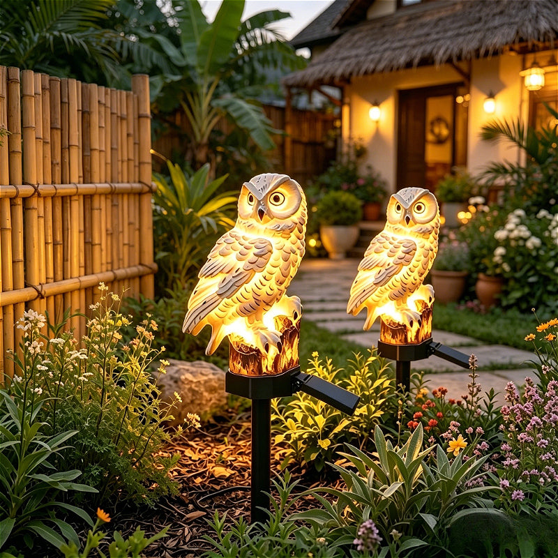 BúhoSolar — Set de 2 Luces LED de Jardín