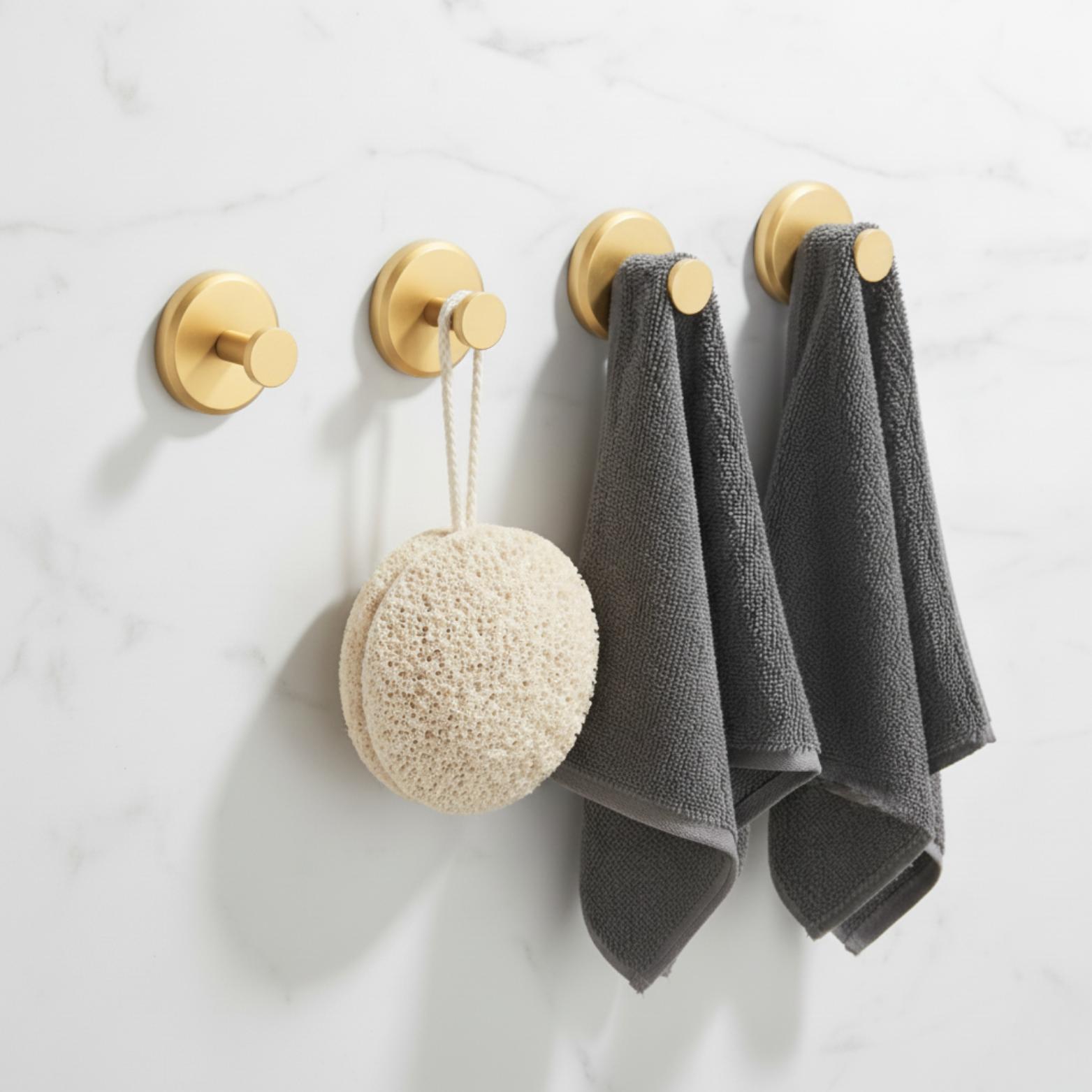 Ganchos de Baño con Ventosa — Set de 4 sin Taladrar