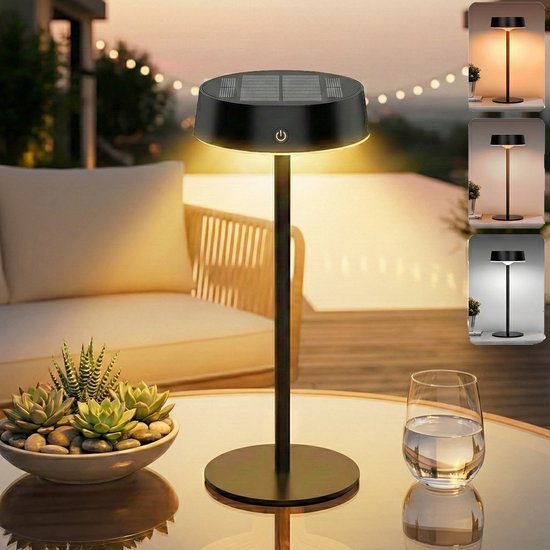 Lámpara de Mesa Solar Regulable