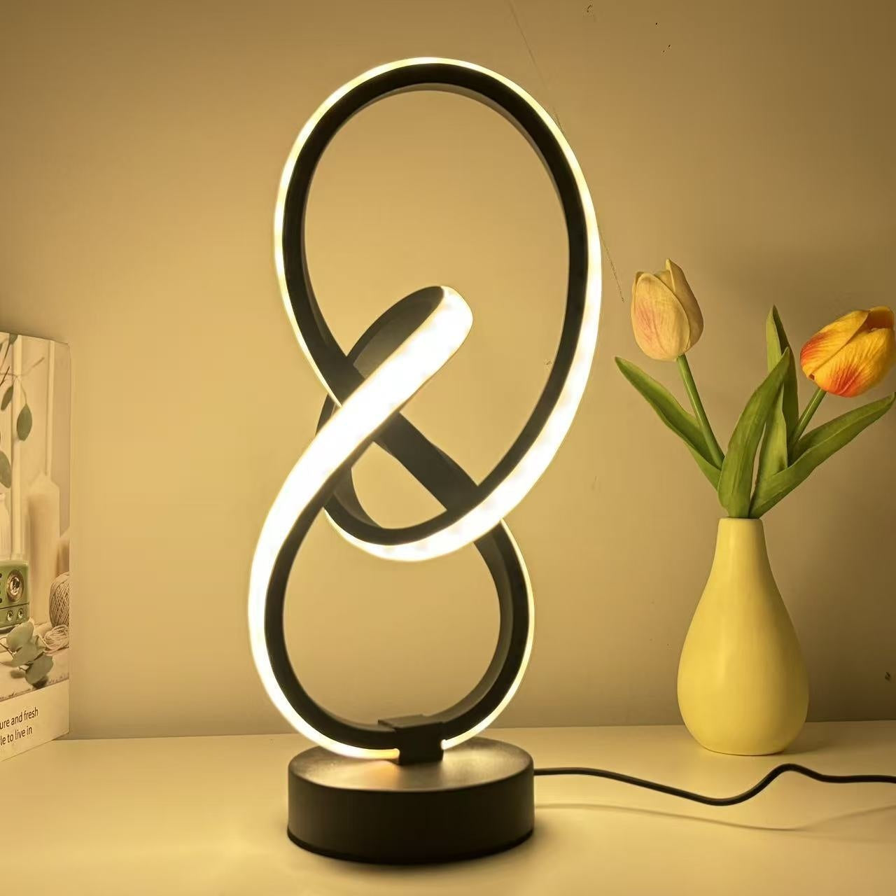 NudoLuz — Lámpara LED de Mesa en Espiral