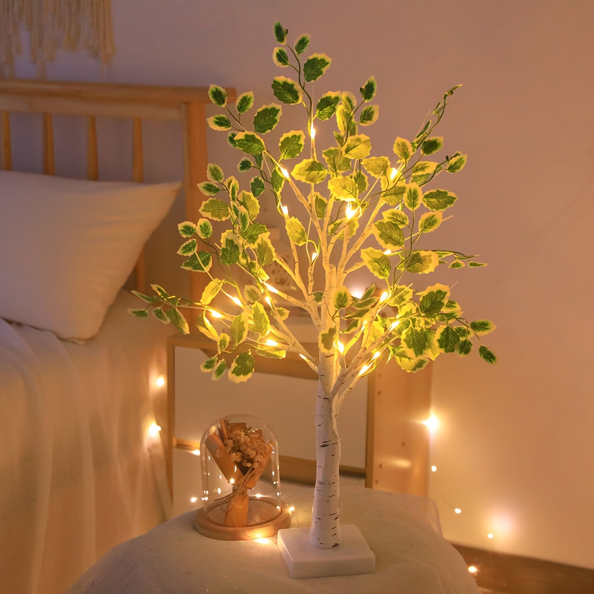 AbedulLuz — Árbol LED de Mesa con 24 Luces