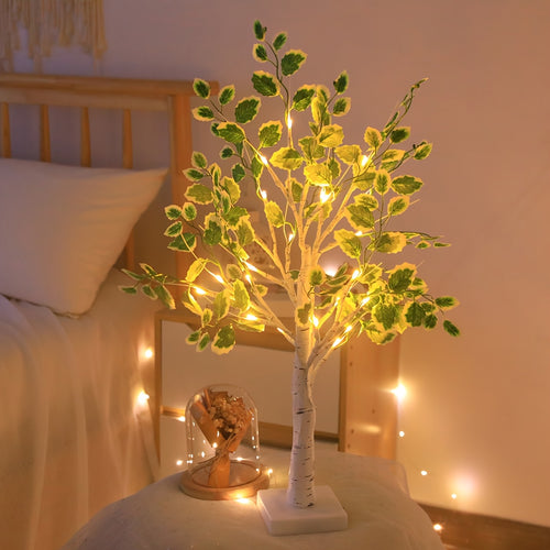 AbedulLuz — Árbol LED de Mesa con 24 Luces