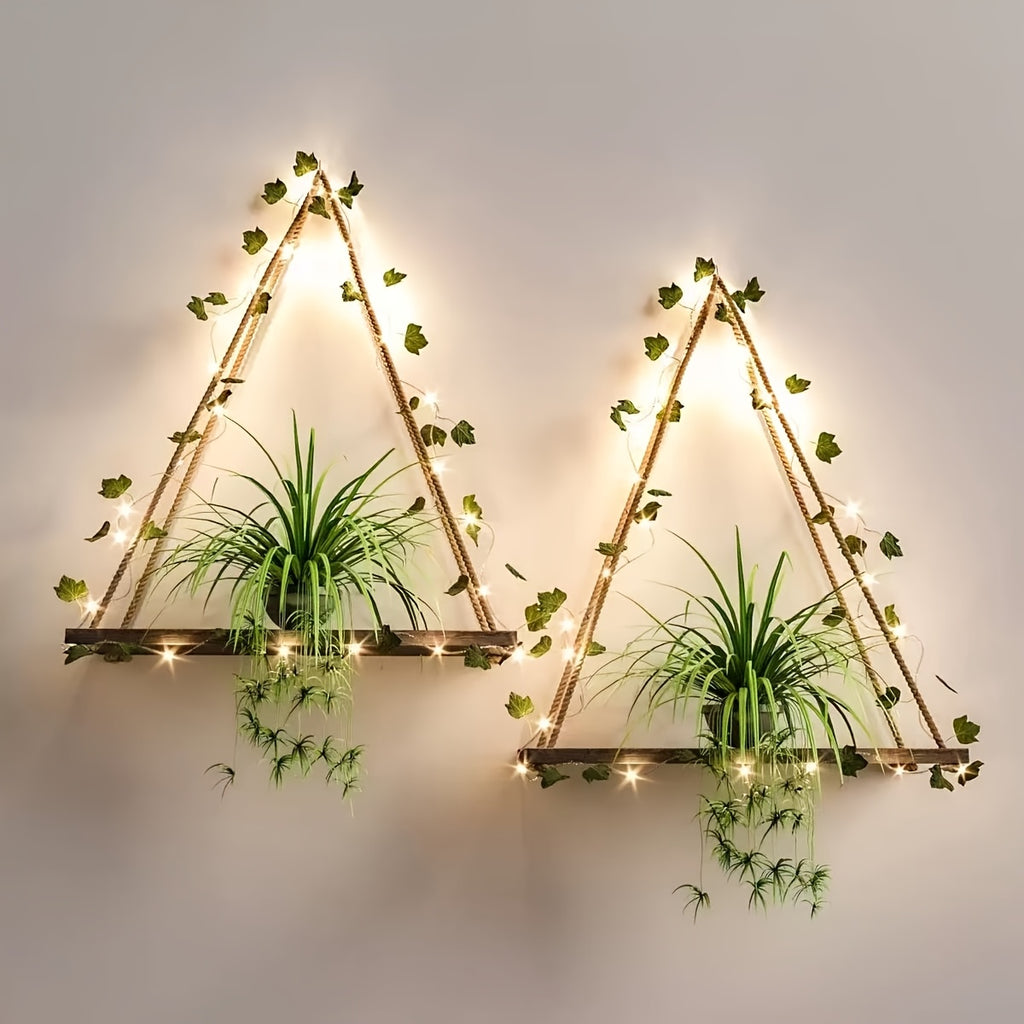 HiedraLuz — Set de 2 Estantes con LED