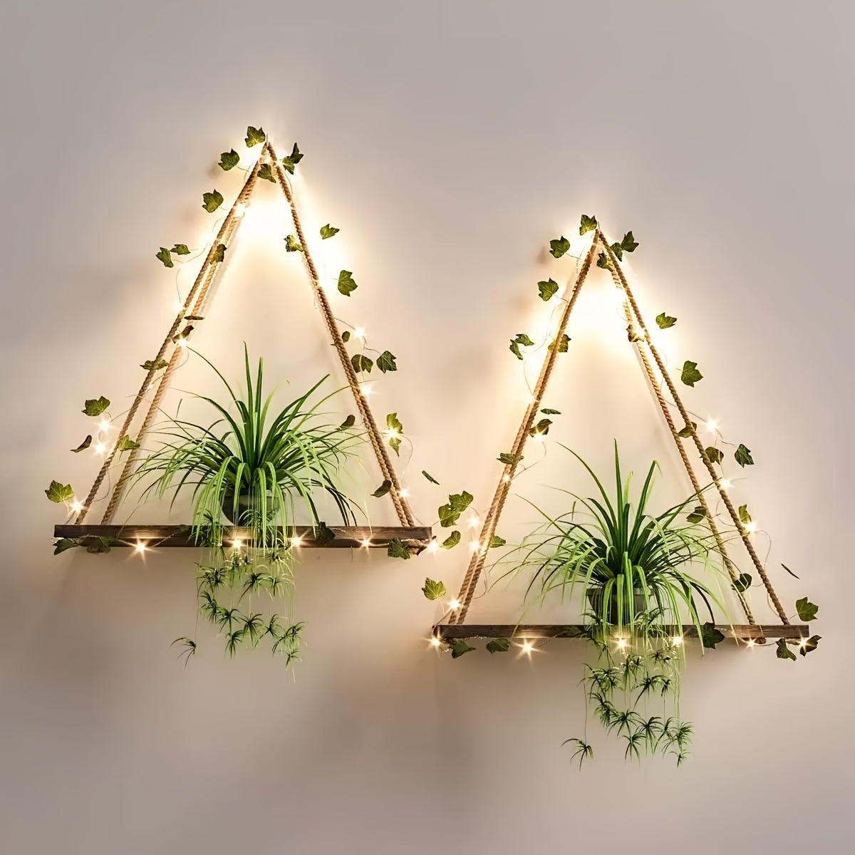 HiedraLuz — Set de 2 Estantes con LED