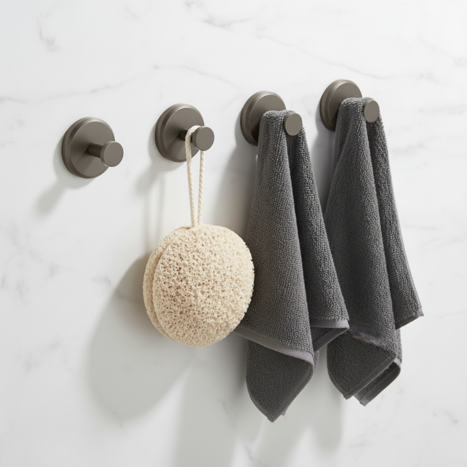 Ganchos de Baño con Ventosa — Set de 4 sin Taladrar