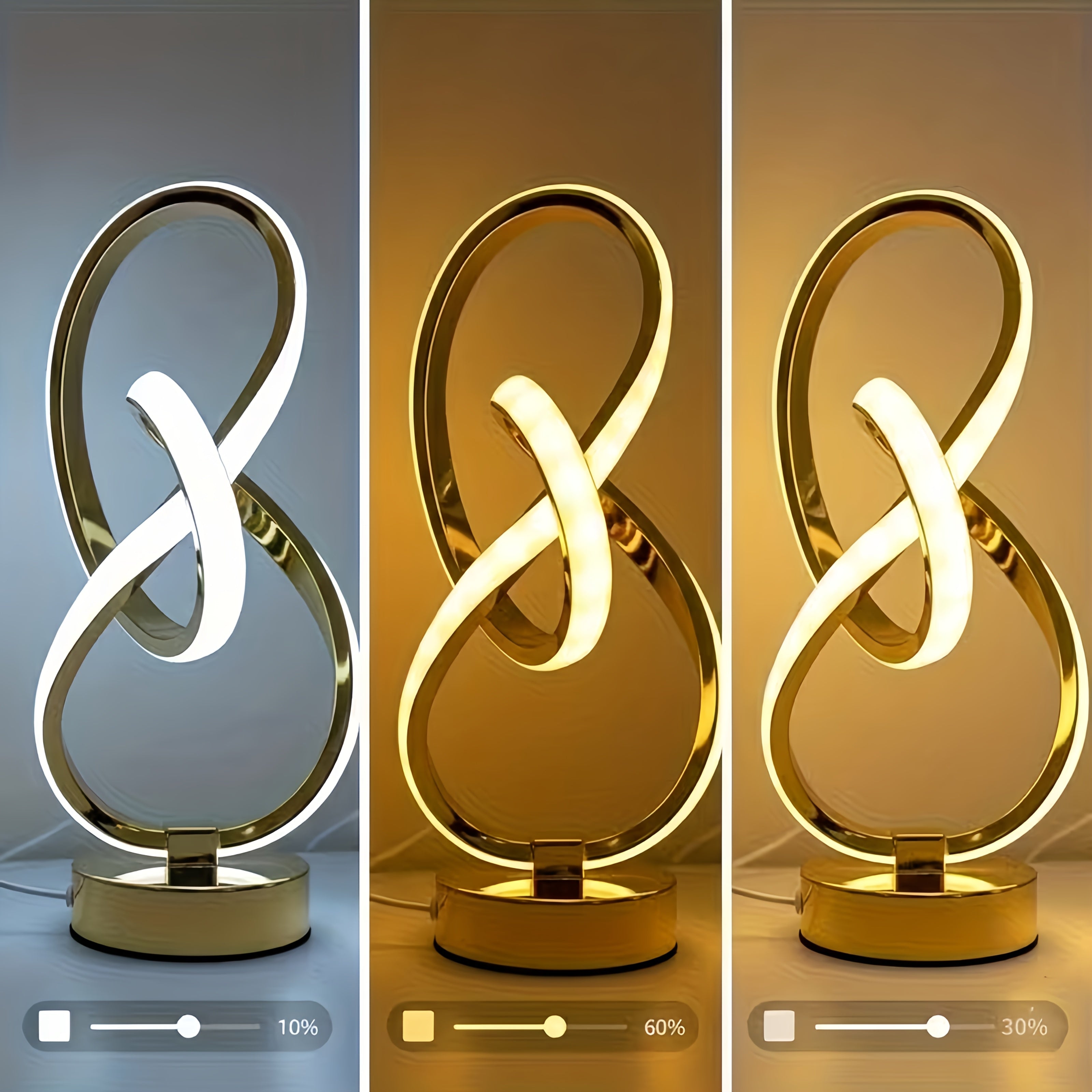 NudoLuz — Lámpara LED de Mesa en Espiral