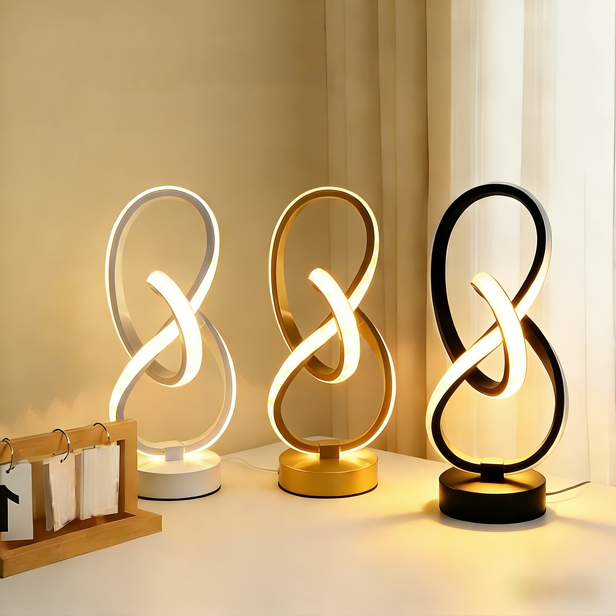 NudoLuz — Lámpara LED de Mesa en Espiral