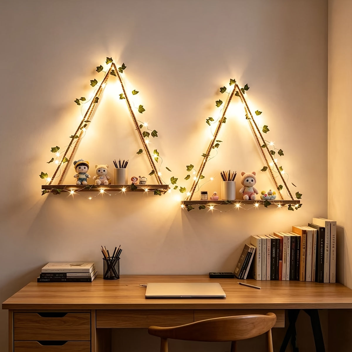 HiedraLuz — Set de 2 Estantes con LED