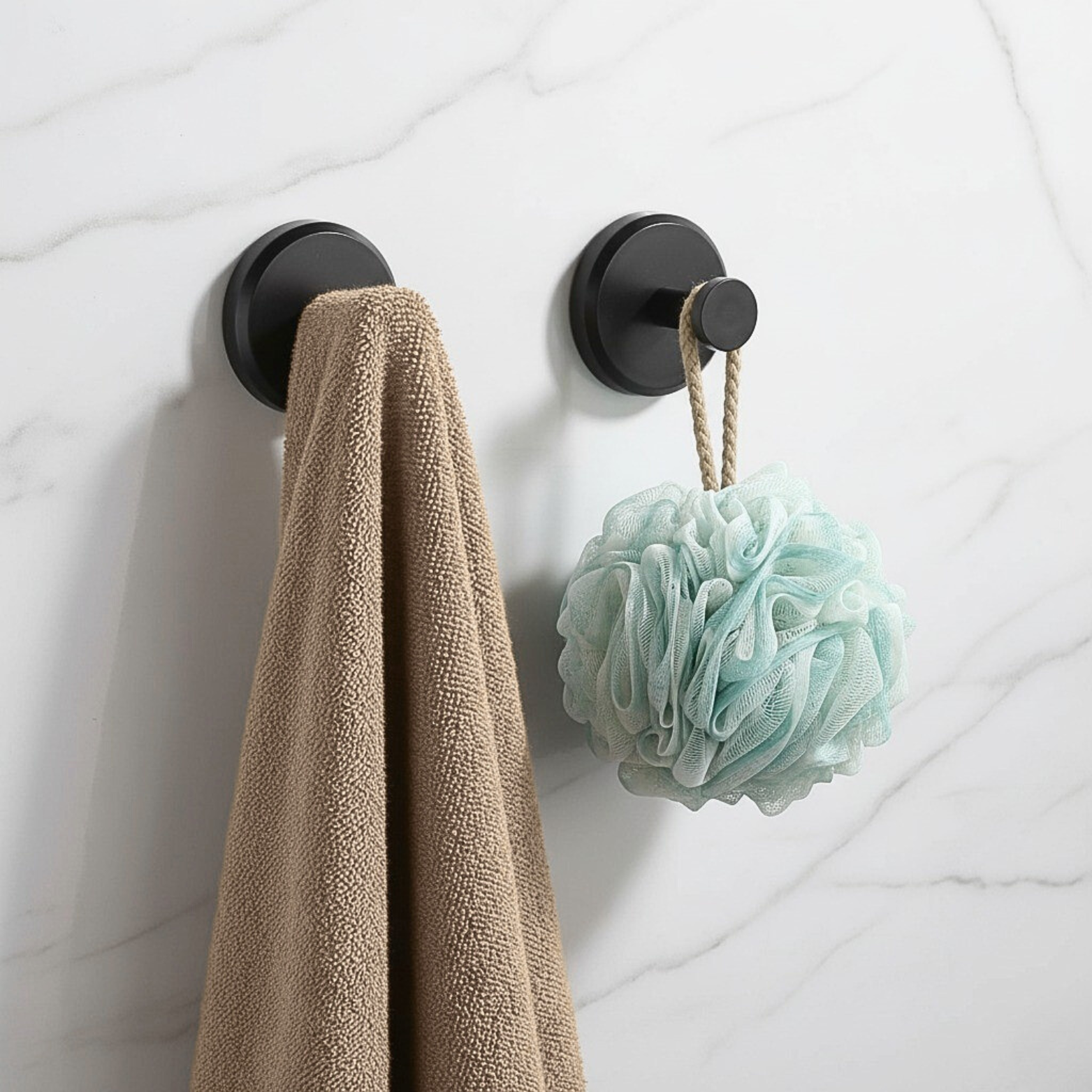 Ganchos de Baño con Ventosa — Set de 4 sin Taladrar