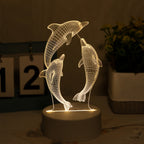 DelfínLuz — Lámpara 3D de Delfines USB