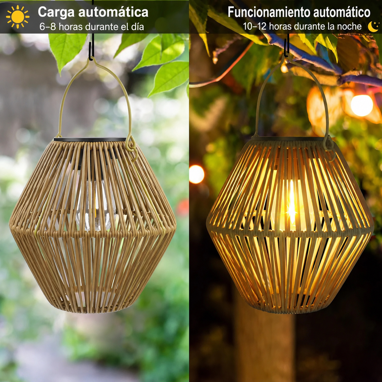 Farol Boho Solar — Luz Tejida para tu Jardín