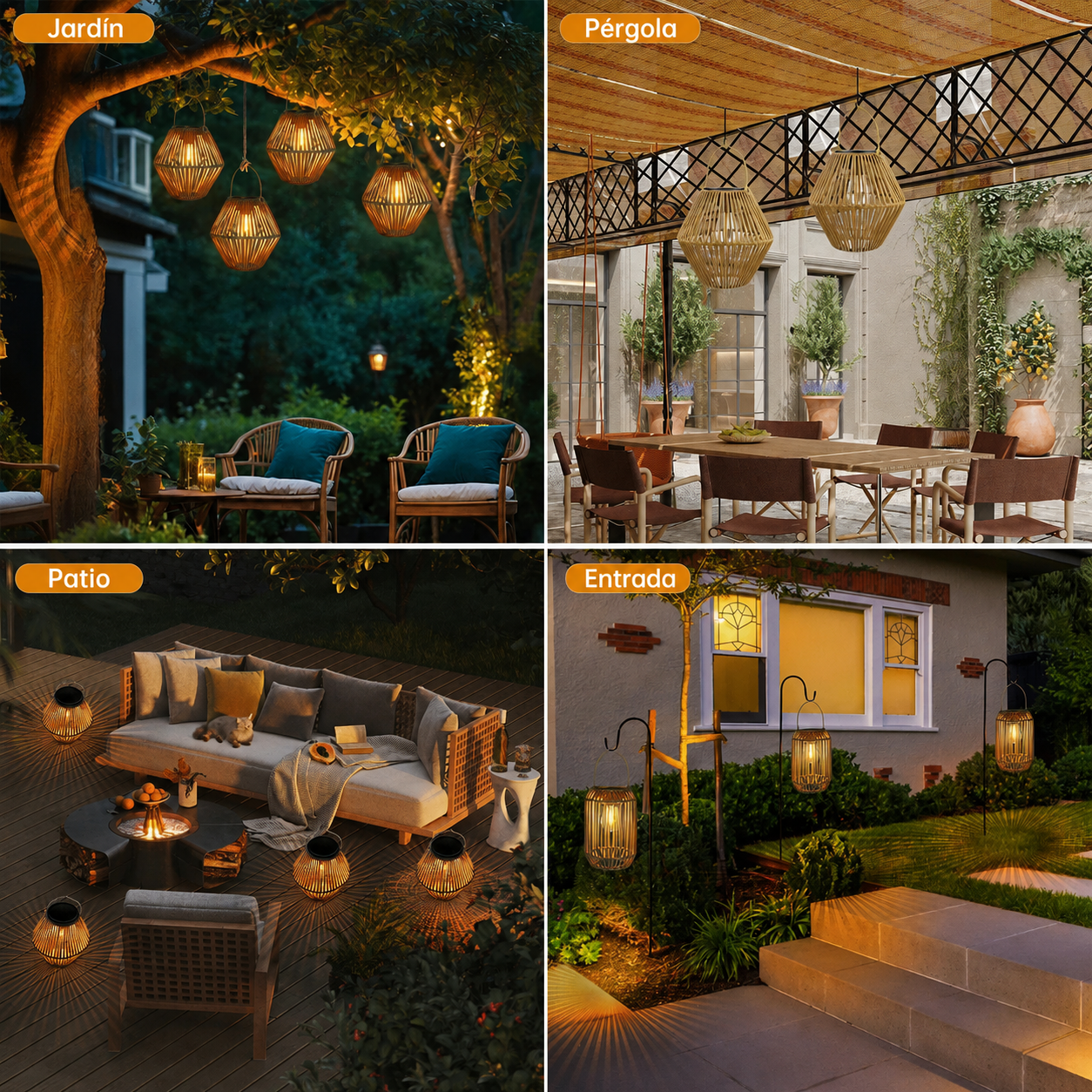 Farol Boho Solar — Luz Tejida para tu Jardín