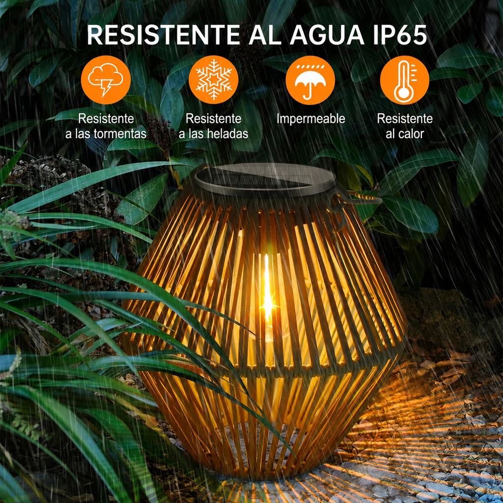 Farol Boho Solar — Luz Tejida para tu Jardín