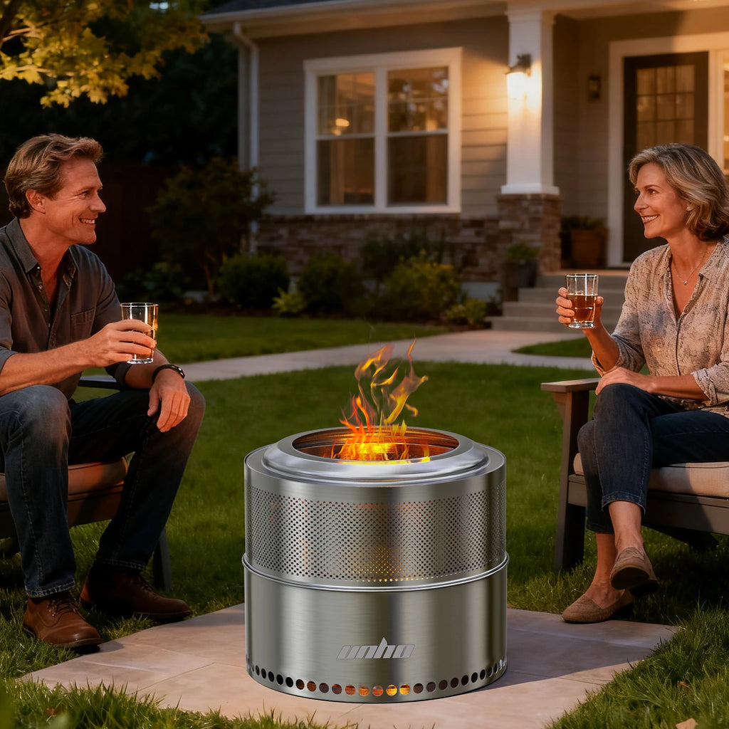 Chimenea Solana — Hoguera de Acero Inoxidable sin Humo