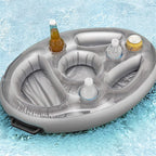 Bandeja Flotante Inflable para Piscina con Portavasos y Snacks