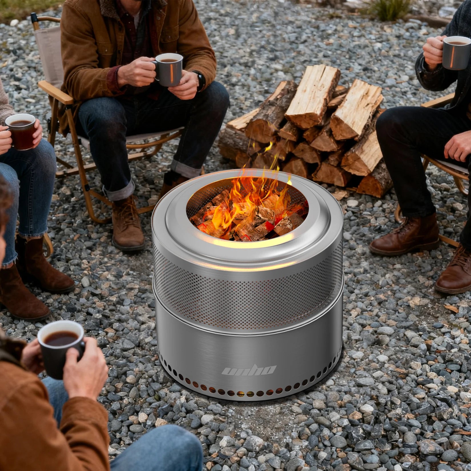 Chimenea Solana — Hoguera de Acero Inoxidable sin Humo