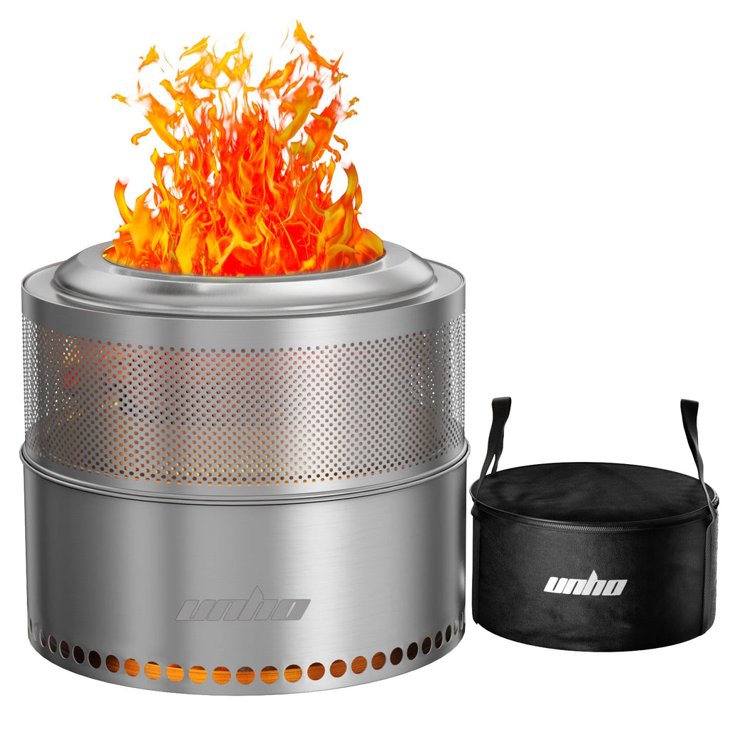 Chimenea Solana — Hoguera de Acero Inoxidable sin Humo