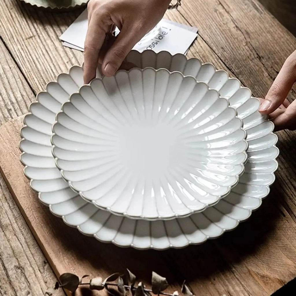 Plato de Cerámica Borde de Concha