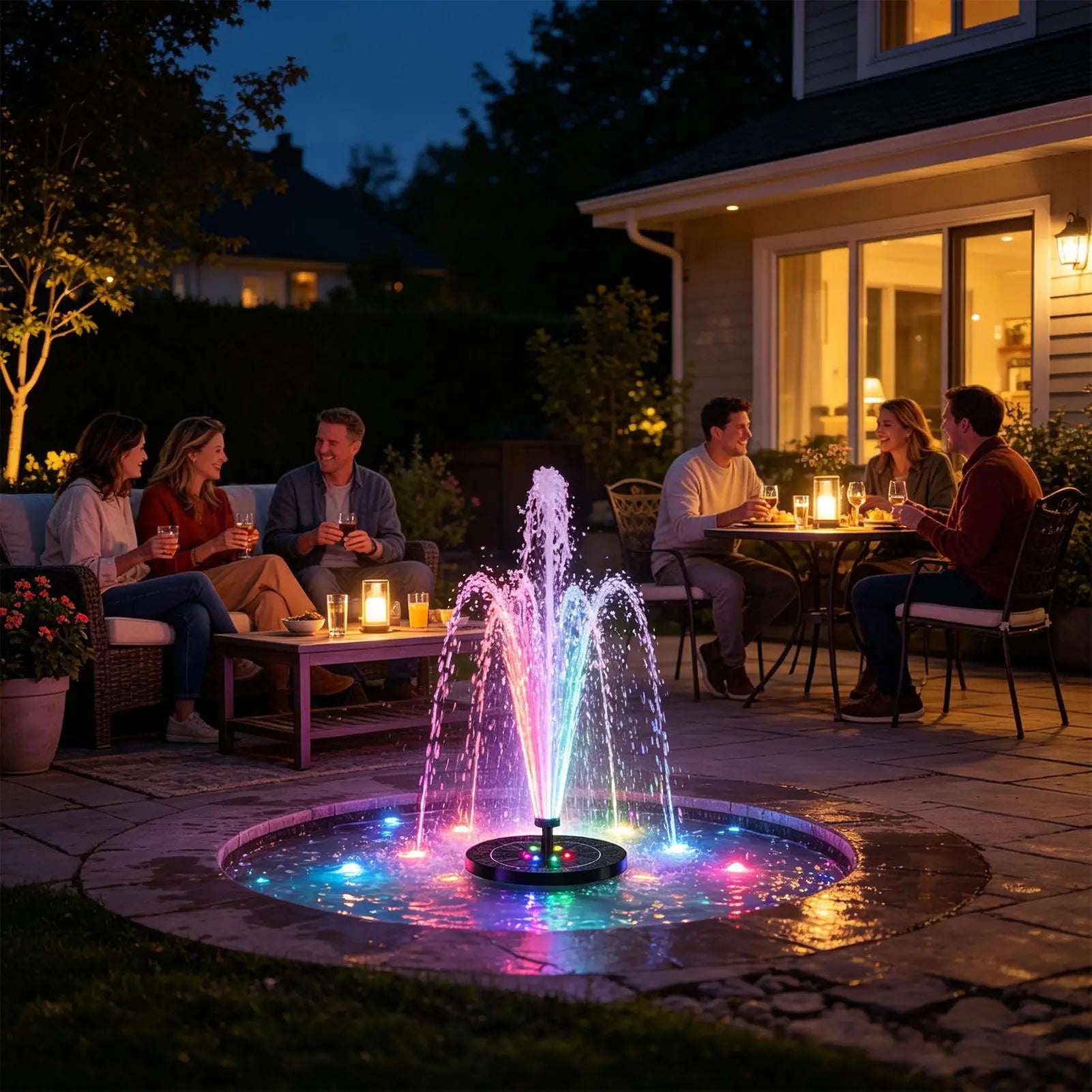 AquaSol — Fuente Flotante Solar con LED