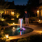 AquaSol — Fuente Flotante Solar con LED
