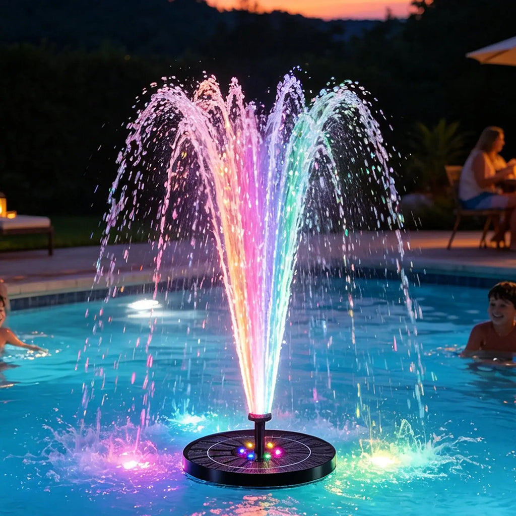 AquaSol — Fuente Flotante Solar con LED
