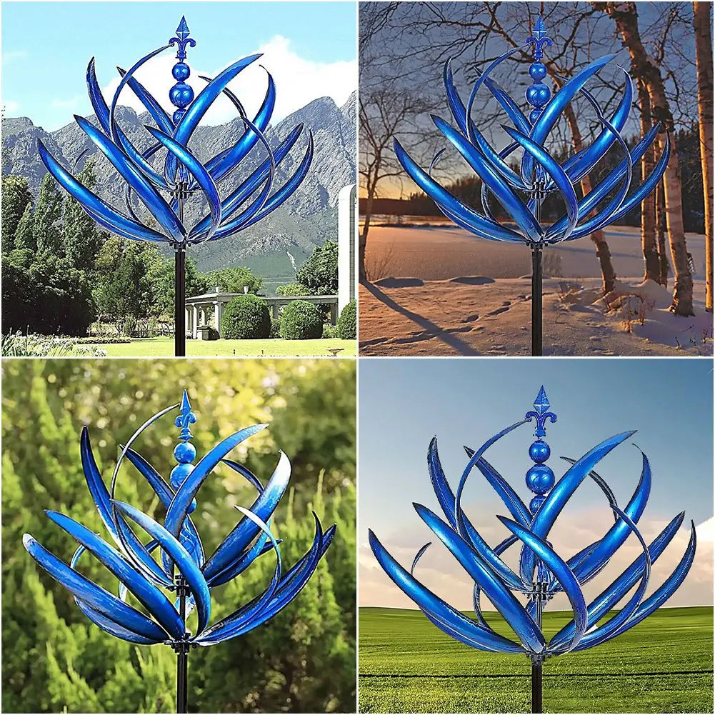 Flor de Viento Giratoria — Escultura para tu Jardín