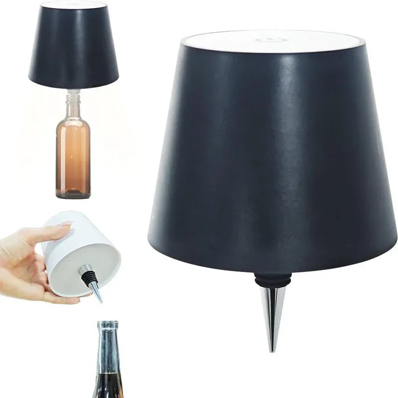 Lámpara de Botella Recargable — Luz de Mesa para Bares y Restaurantes