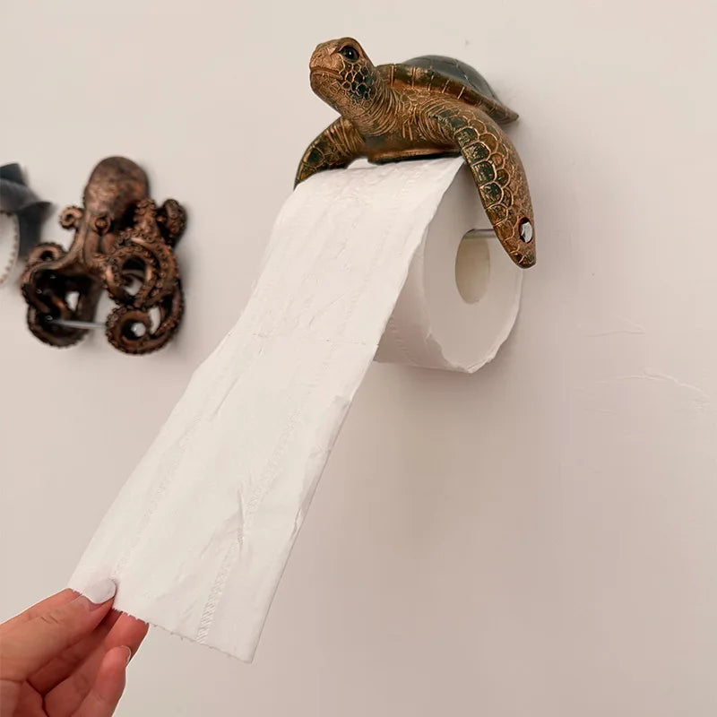 OcéanoBaño — Portarrollos Marino de Pared