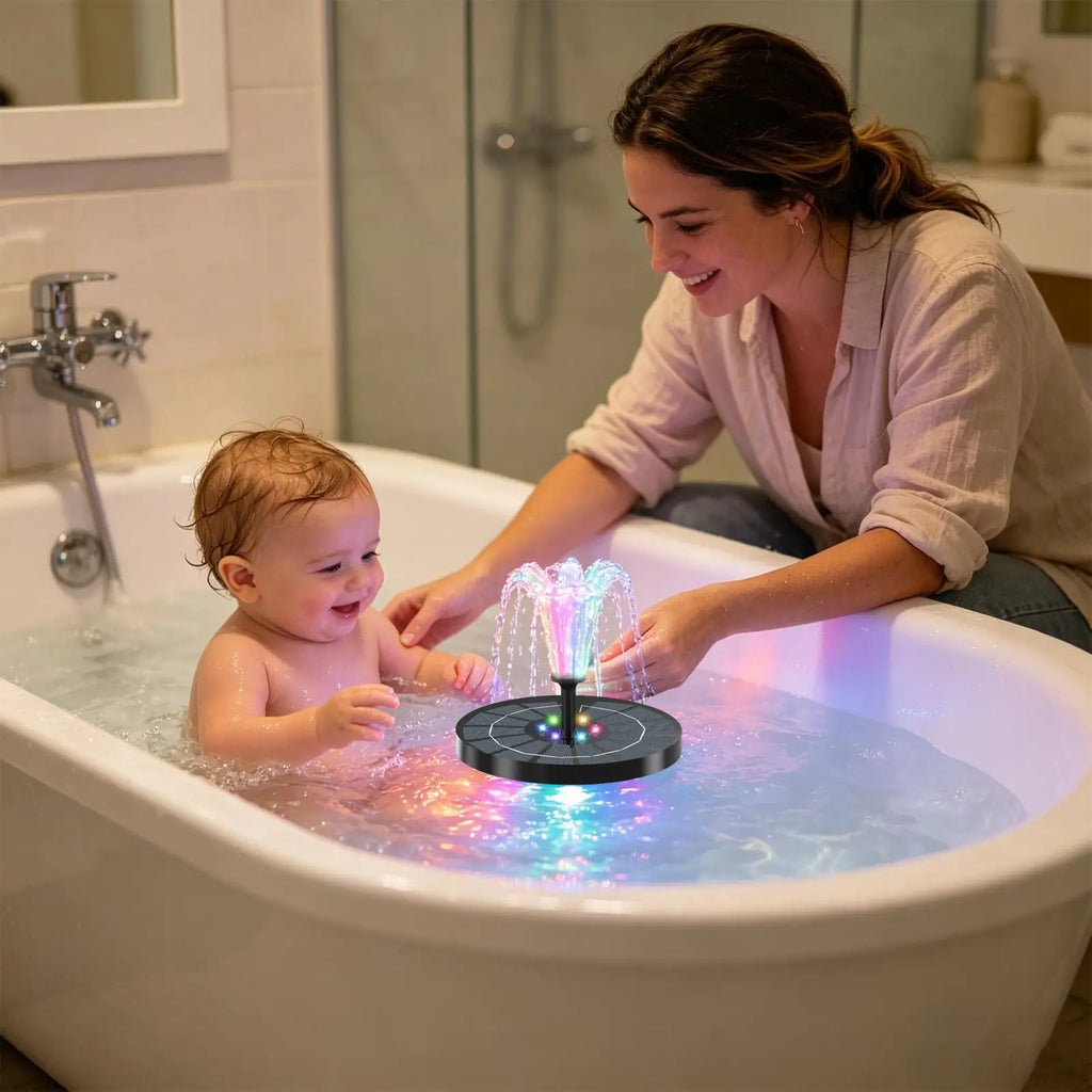 AquaSol — Fuente Flotante Solar con LED