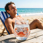 OcéanoVivo — Set de 4 Vasos de Cristal con Figuras Marinas