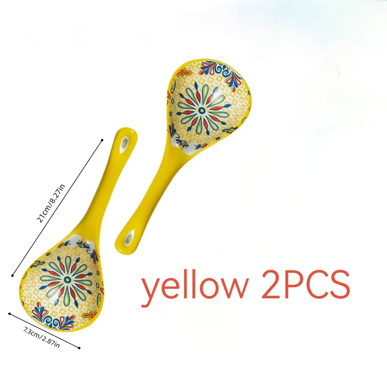 Set de 2 Cucharas Cerámica Bohemias