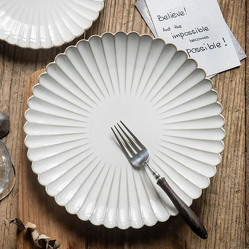 Plato de Cerámica Borde de Concha