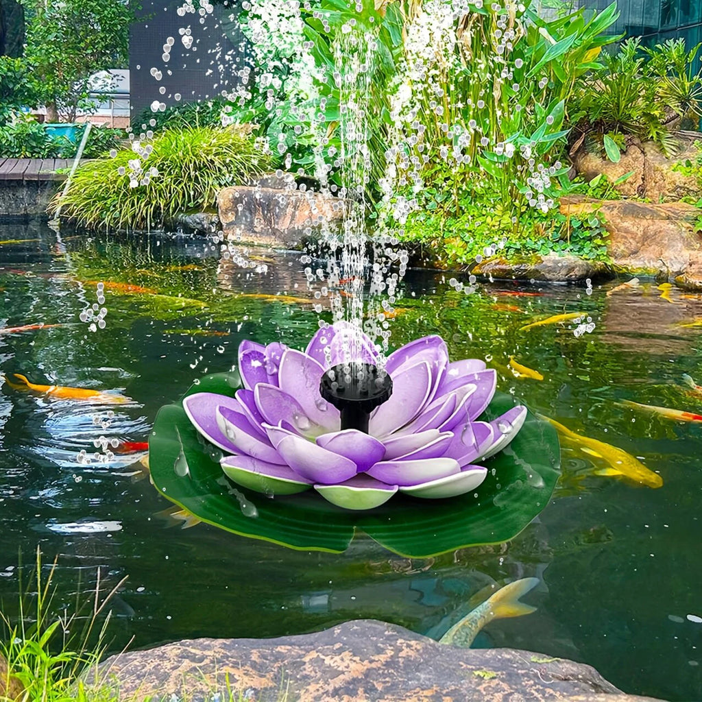 Fuente Solar de Loto Flotante