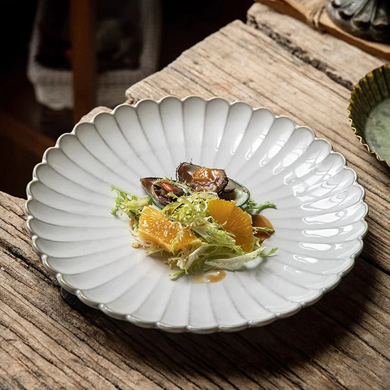 Plato de Cerámica Borde de Concha