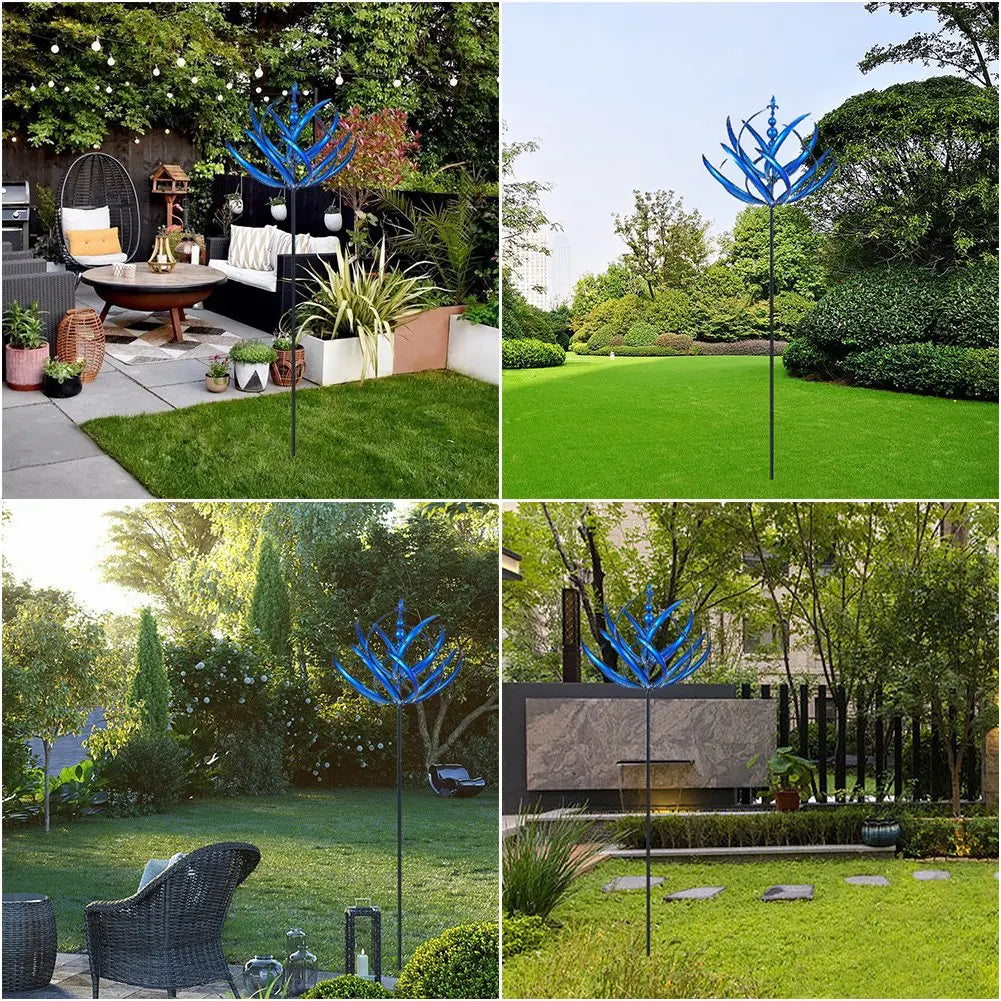 Flor de Viento Giratoria — Escultura para tu Jardín