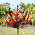 Flor de Viento Giratoria — Escultura para tu Jardín