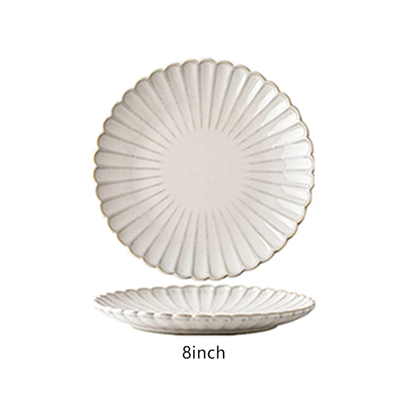 Plato de Cerámica Borde de Concha