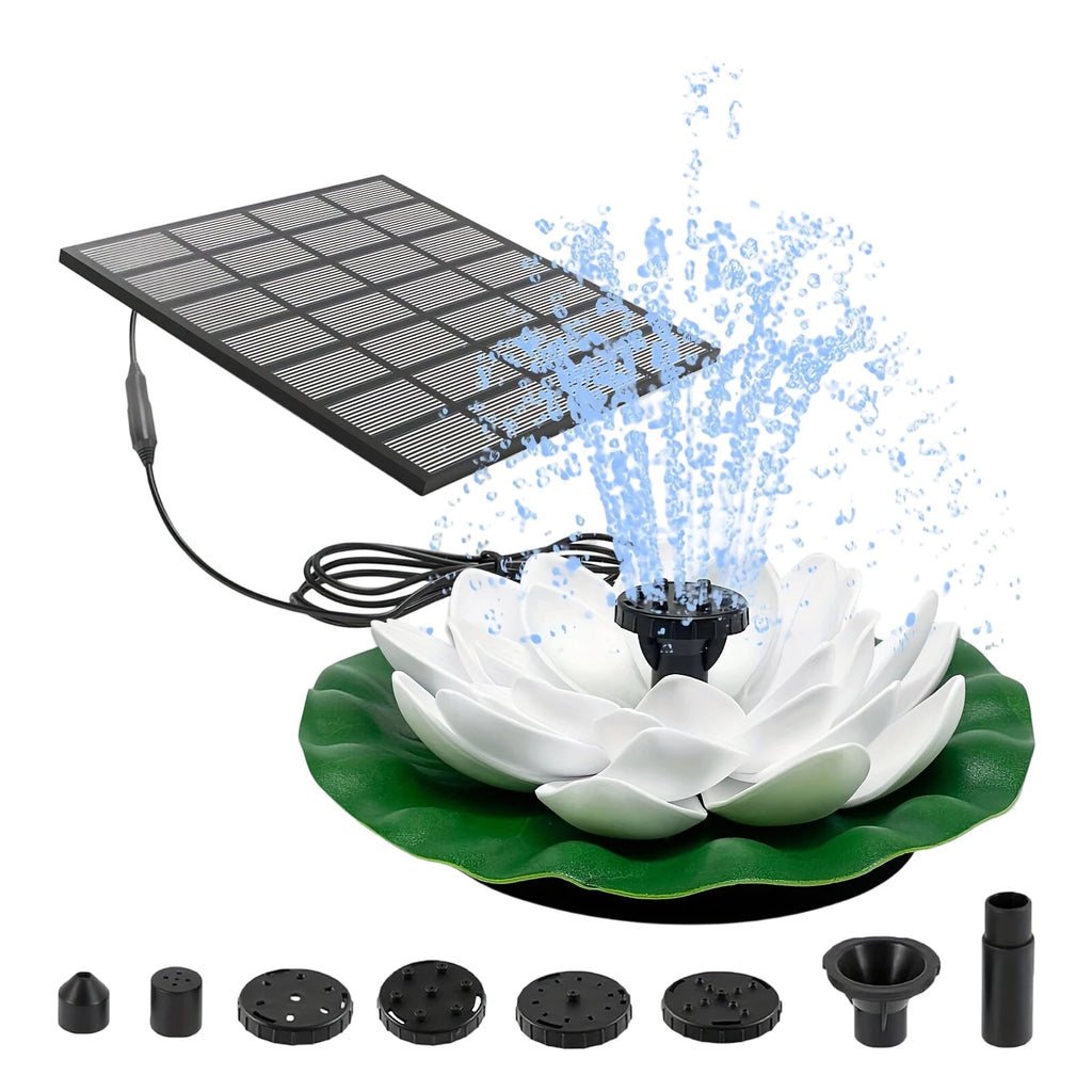 Fuente Solar de Loto Flotante