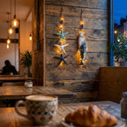 Set de 2 Colgantes Marineros de Madera con Luces LED