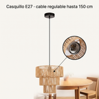 Casquillo E27, cable regulable hasta 150 cm
