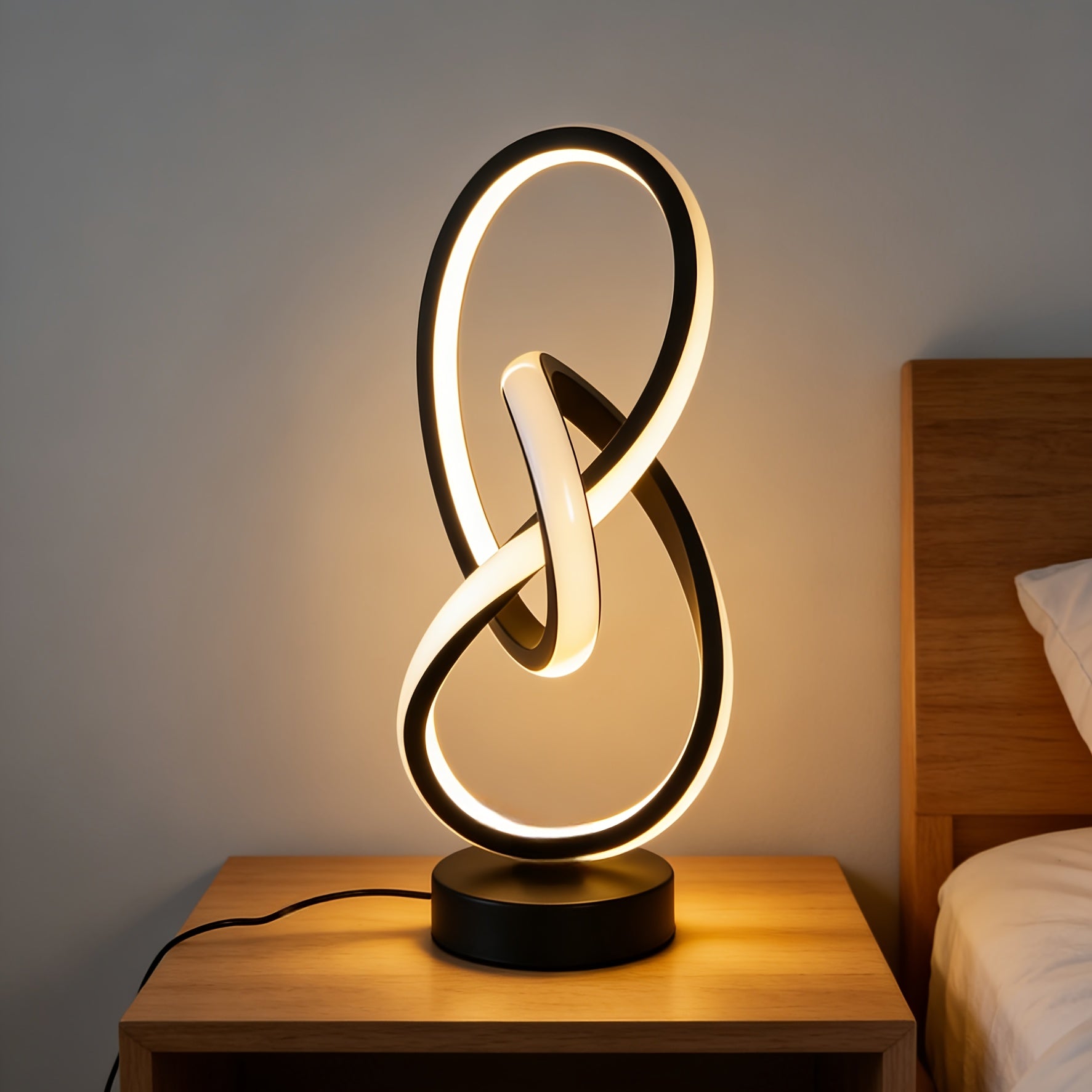NudoLuz — Lámpara LED de Mesa en Espiral