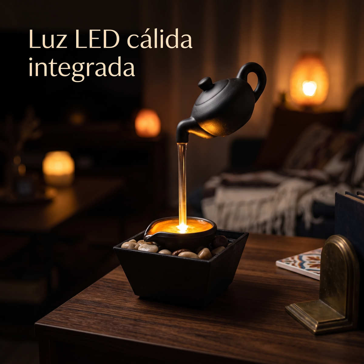 Luz LED cálida integrada
