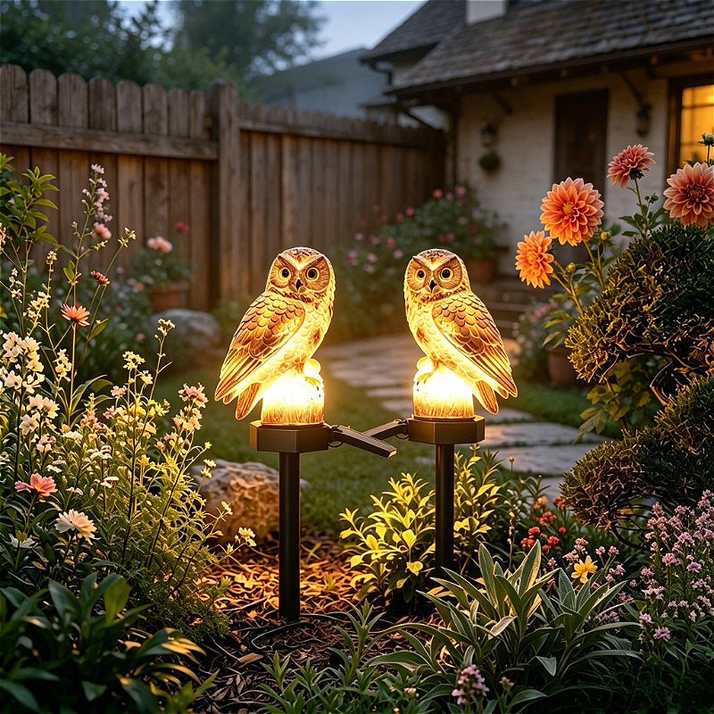 BúhoSolar — Set de 2 Luces LED de Jardín