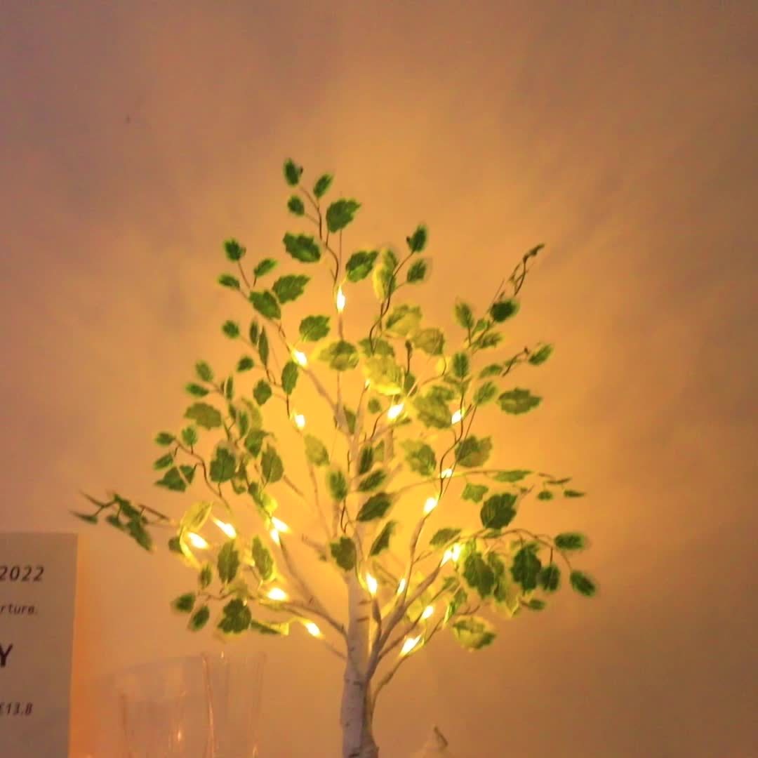 AbedulLuz — Árbol LED de Mesa con 24 Luces