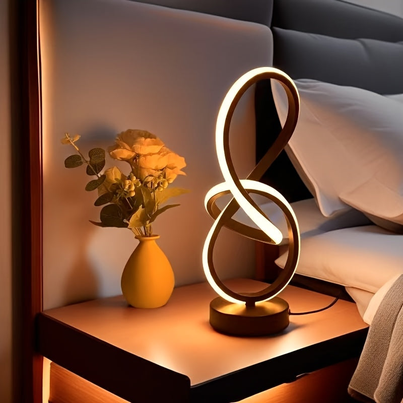 NudoLuz — Lámpara LED de Mesa en Espiral