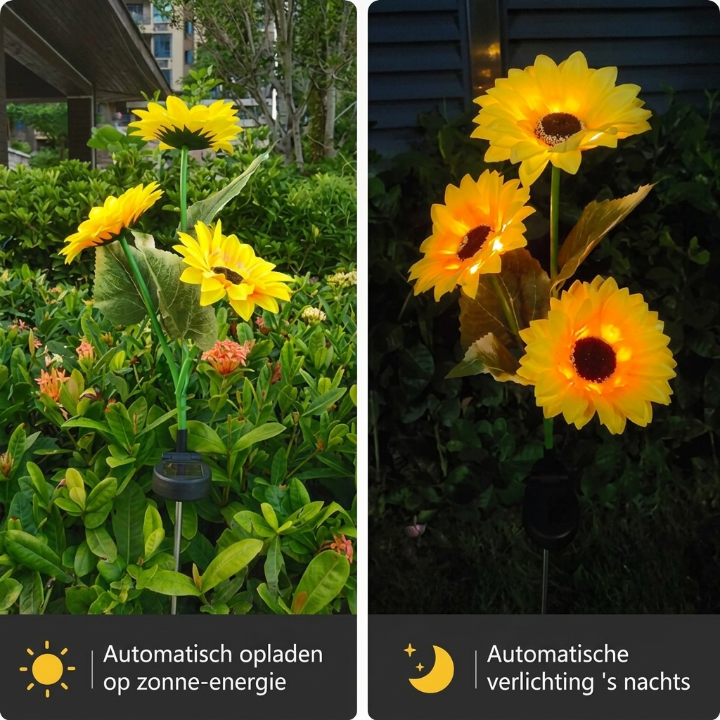 Iluminación LED de Girasol Mágico