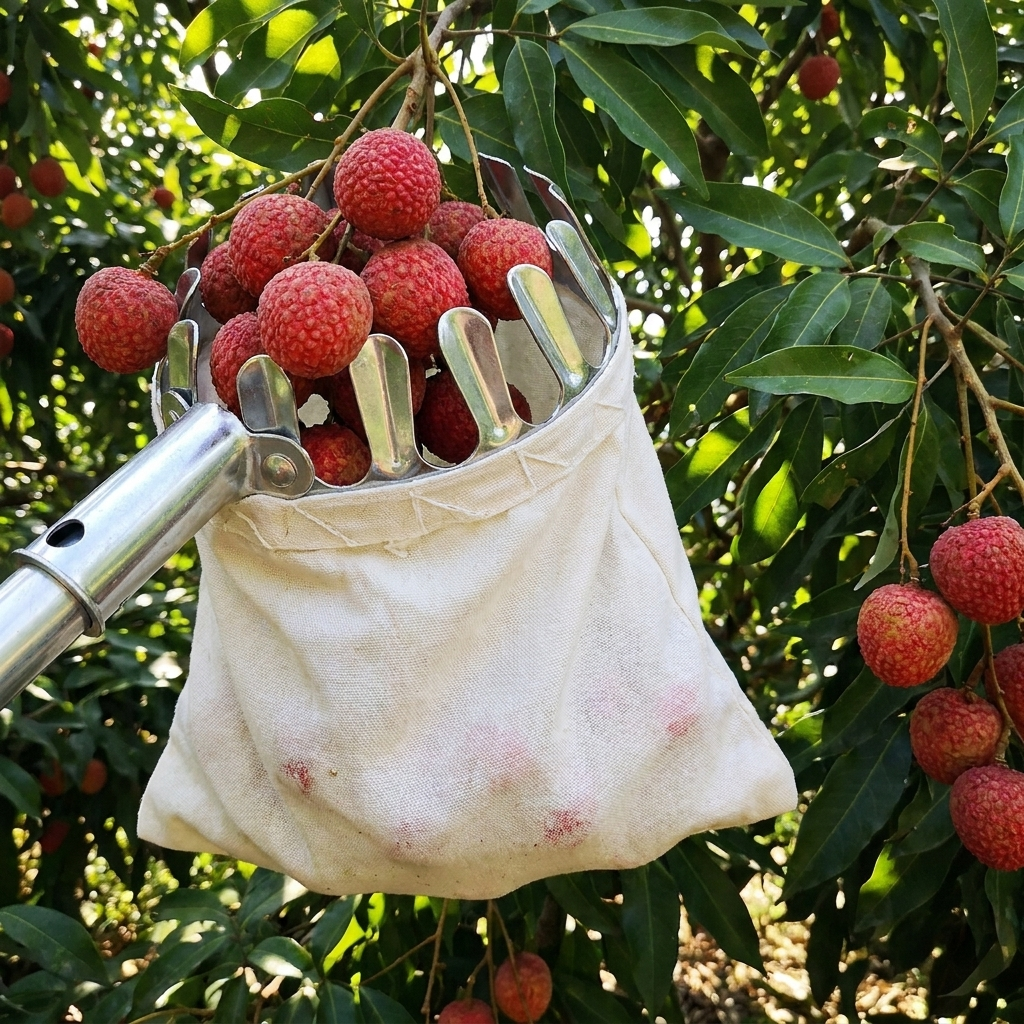 Recogedor de Frutas con Bolsa de Recogida